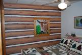 Faux log cabin walls