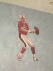 Painted football player on a wall