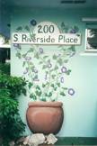 Outside wall address marker flower pot